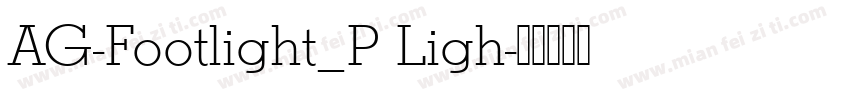 AG-Footlight_P Ligh字体转换